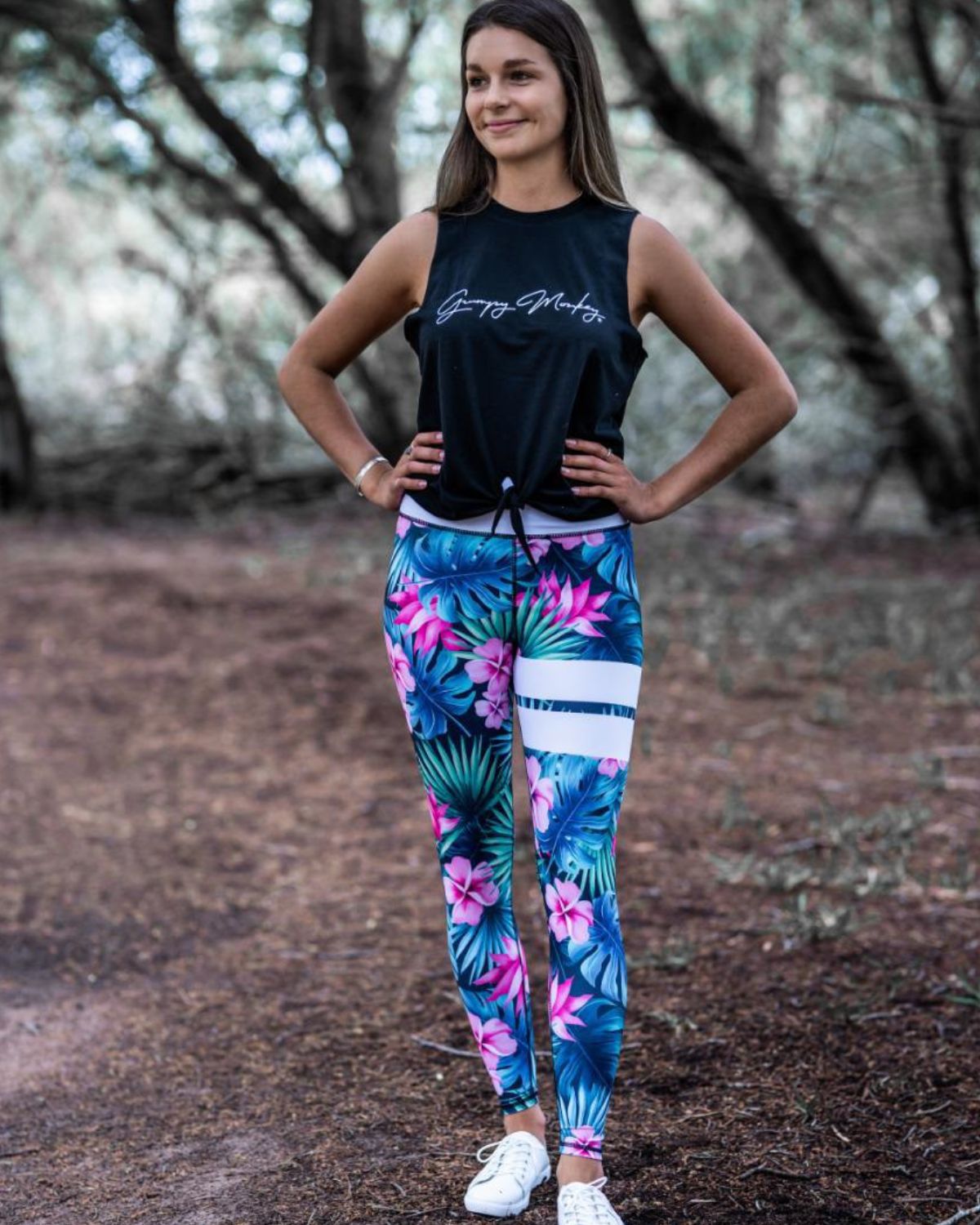 StyleLanka - NCLAGEN 004 Flower Printed Gym/Fitness Outfit