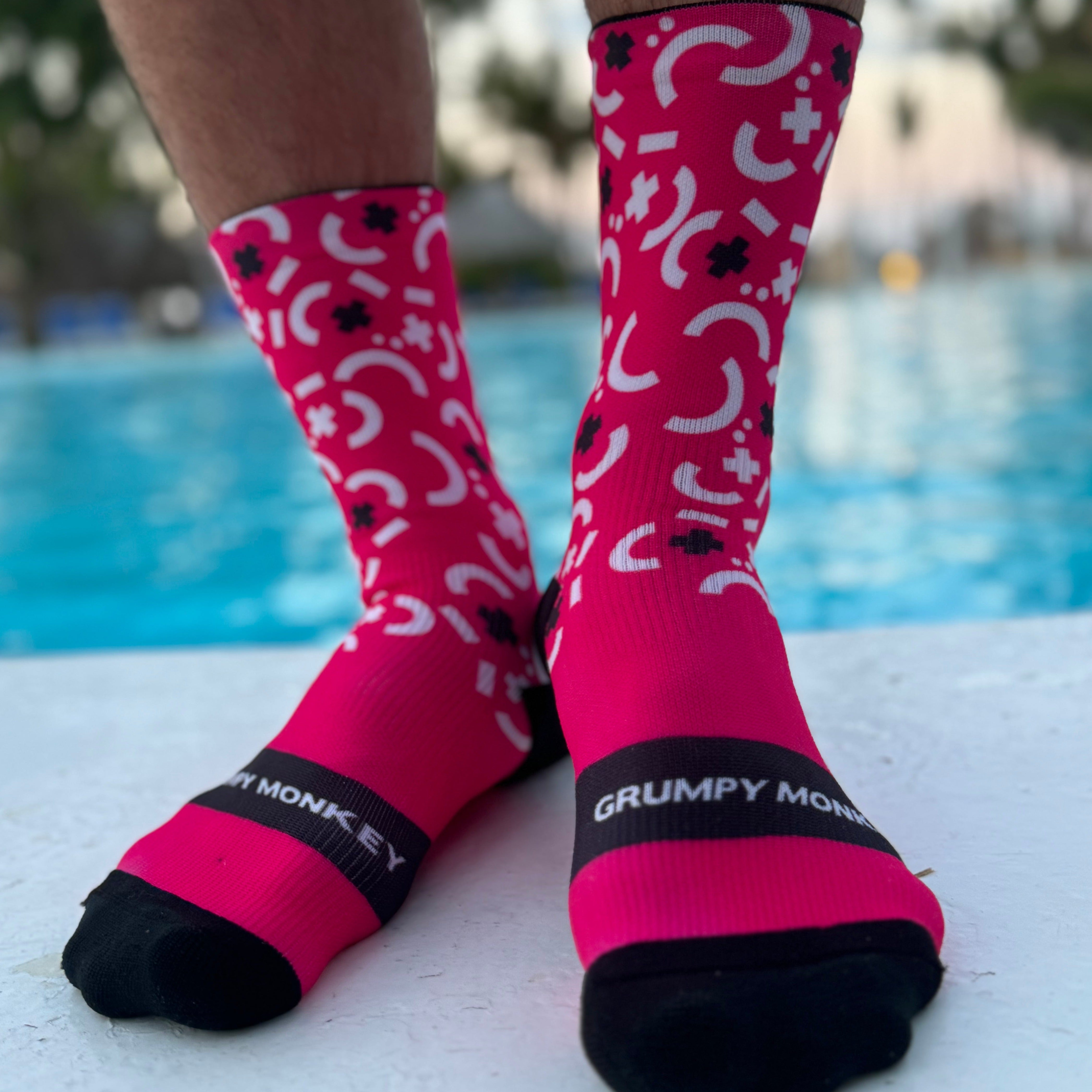 Stunning Bright Pink socks with drifit technology