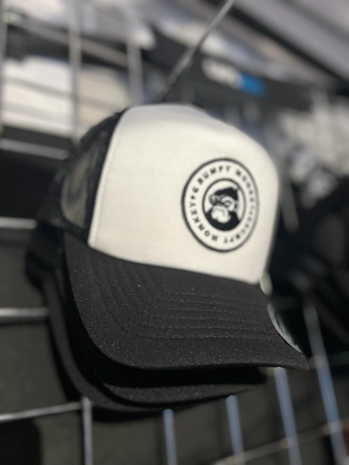 White Logo Trucker