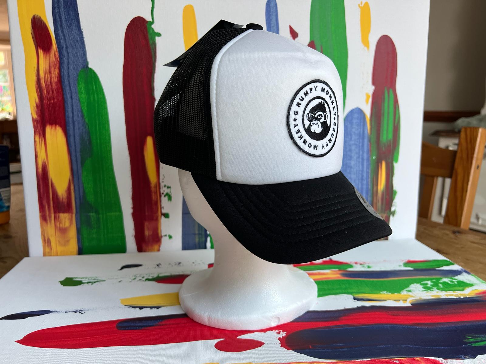 White Logo Trucker