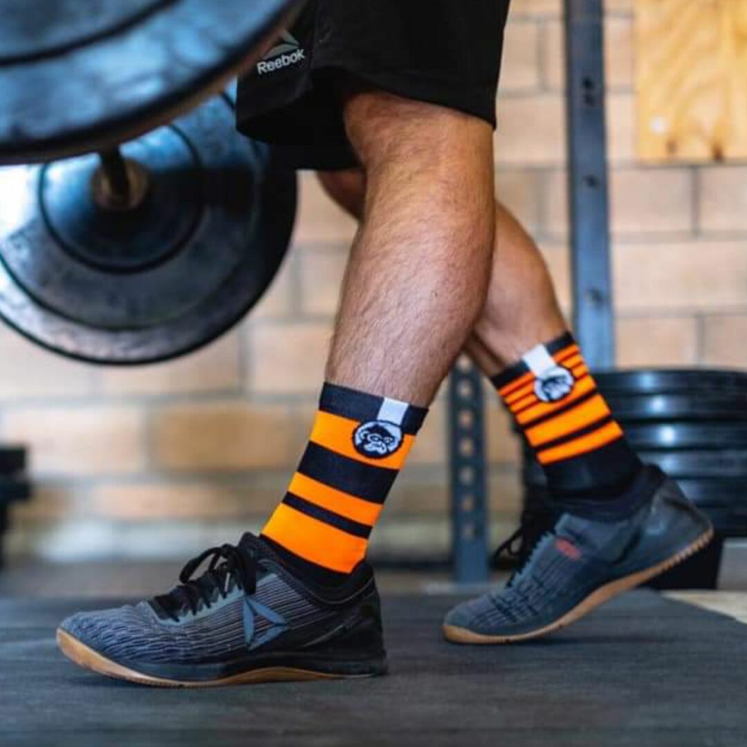 Seamless Breathable Active run cycle gym Socks.  KTM Orange Theme.