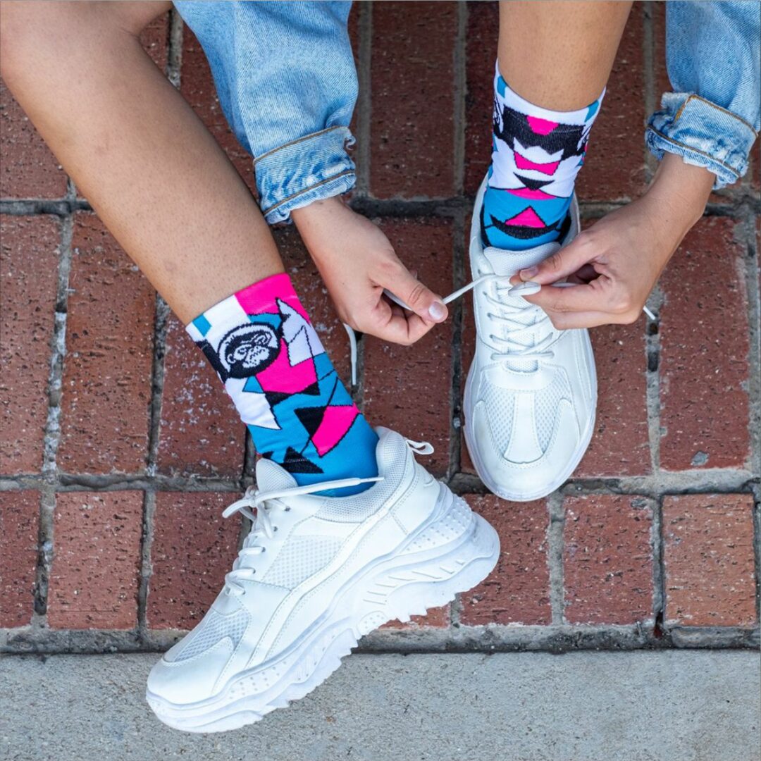 Running Cycling Leisure Socks - Tuxedo Pink Theme